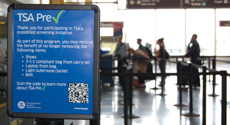 TSA precheck sign at airport tips for a better flight 